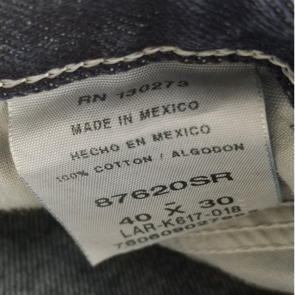 Rustler Mens Medium Wash Straight Leg Men's Jean's 40 x 30 - Picture 3 of 3